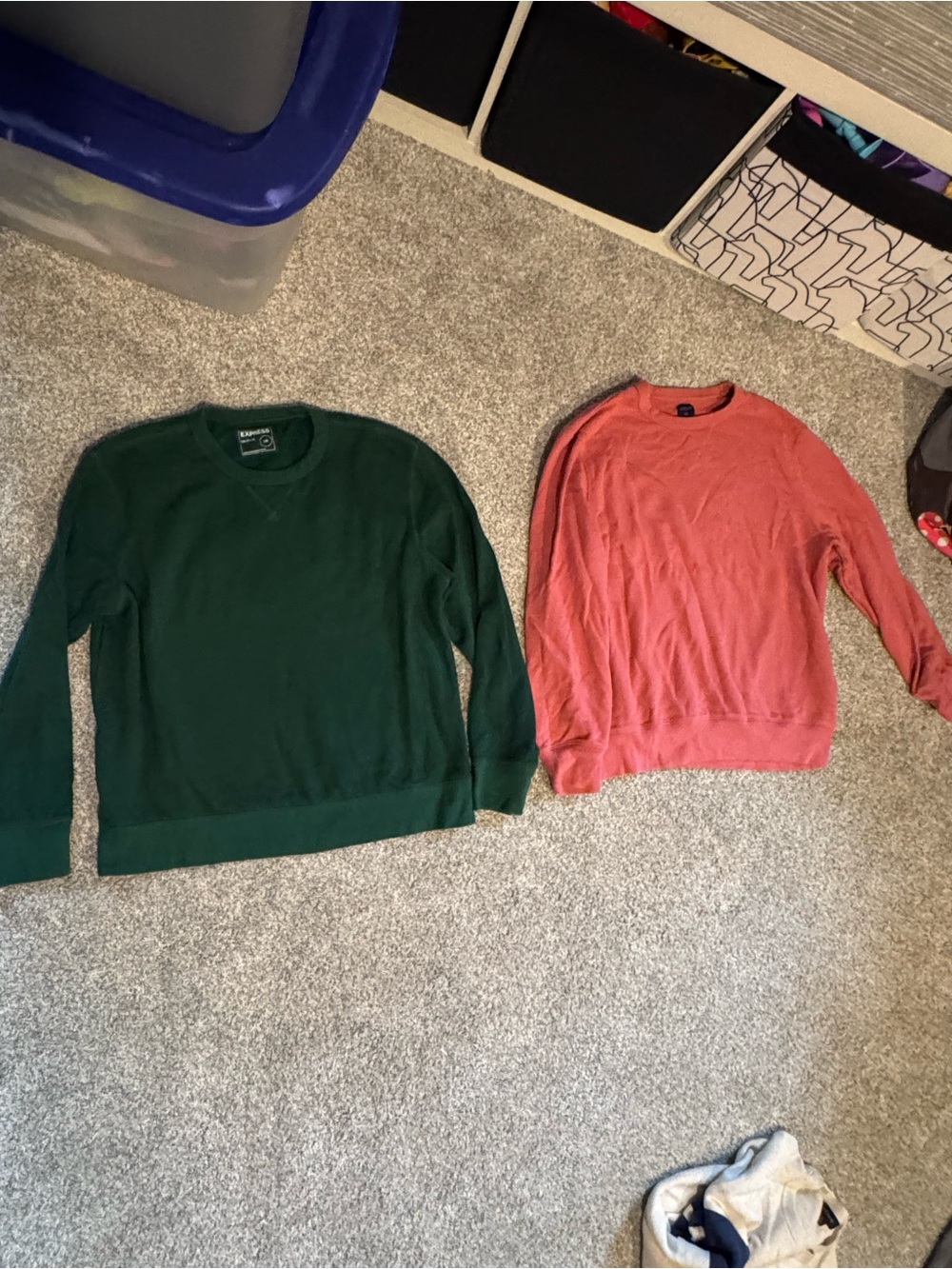 Express Men's Crewneck Sweater - Green